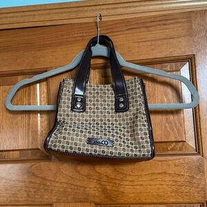 Nine & Co. Brown and Cream Geometric Handbag
